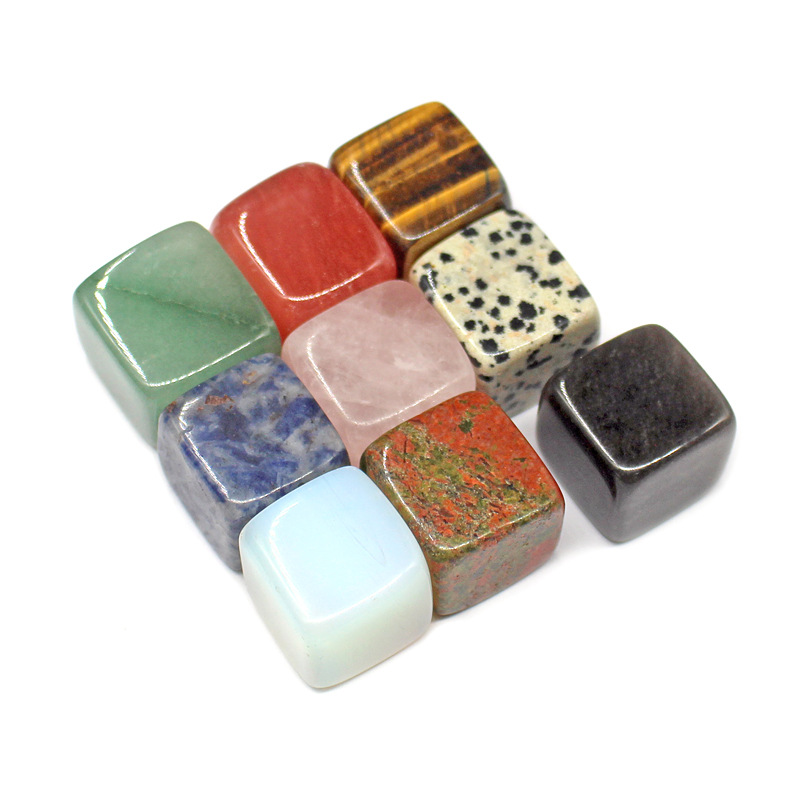 天然水晶冰酒石头方形冰冻石冰镇威士忌半宝石水晶 whisky stones