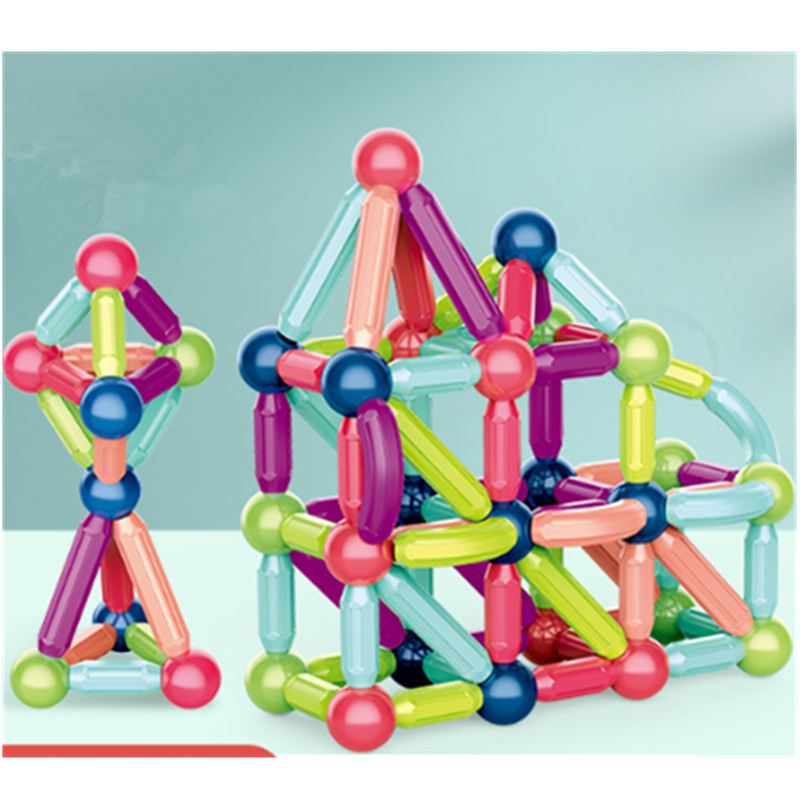 百变磁力棒儿童拼装磁铁积木早教幼儿园儿童收纳盒拼搭积木玩具