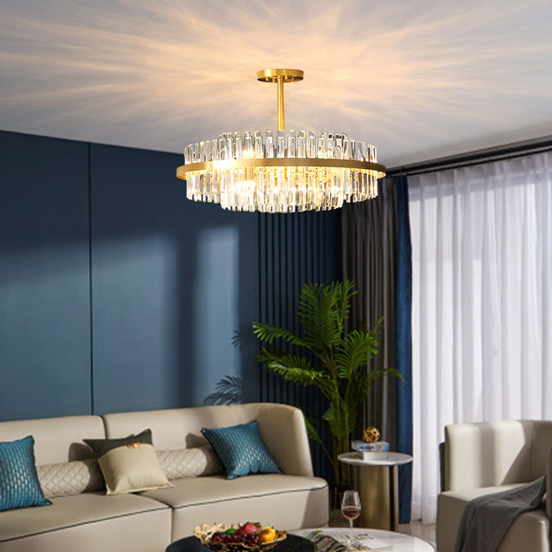 Post-Modern Light Luxury Crystal Chandelier Lamp in the Living Room Hall Bedroom Dining Room Modern Minimalist and Magnificent Lighting Lamps