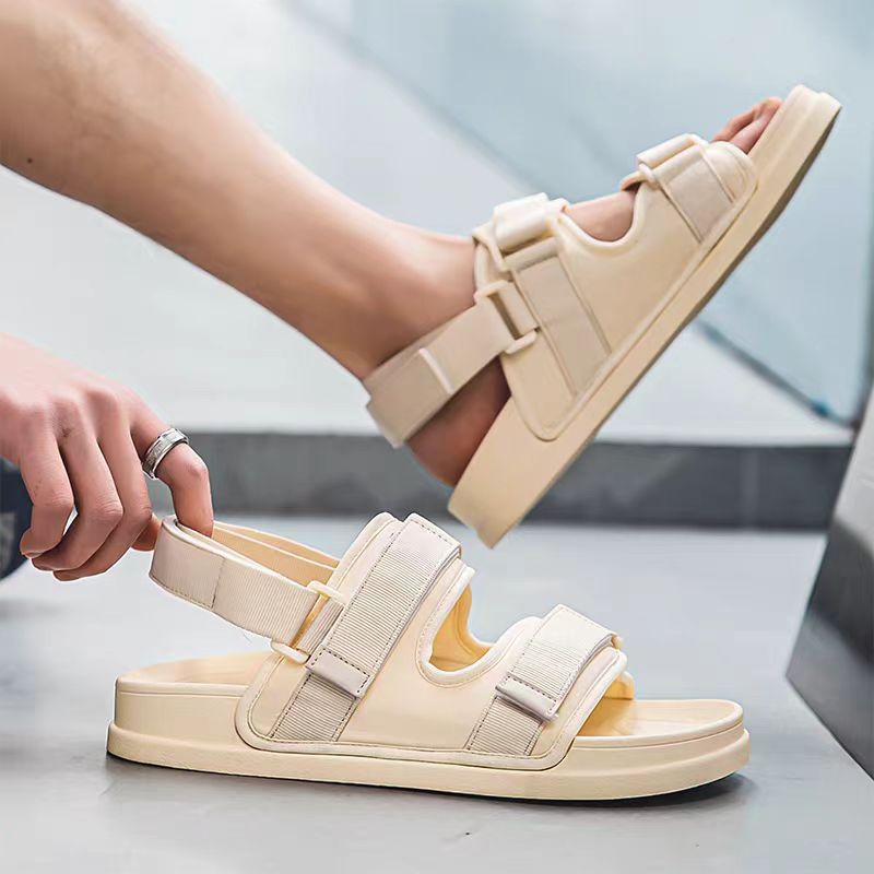 魔术贴凉鞋男夏季外穿两用罗马拖鞋男士户外防滑沙滩涉水鞋大码潮