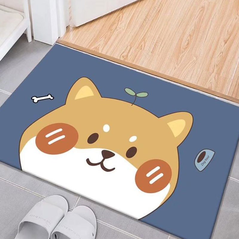 卡通入门地垫批发可擦洗防滑进门入户垫地毯可爱进门地毯门垫跨境