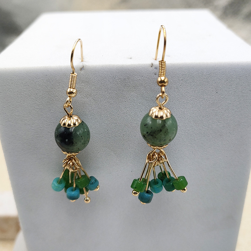 小巧精致耳饰中国风古典耳钩手工自制耳环配旗袍宴会配件气质b858