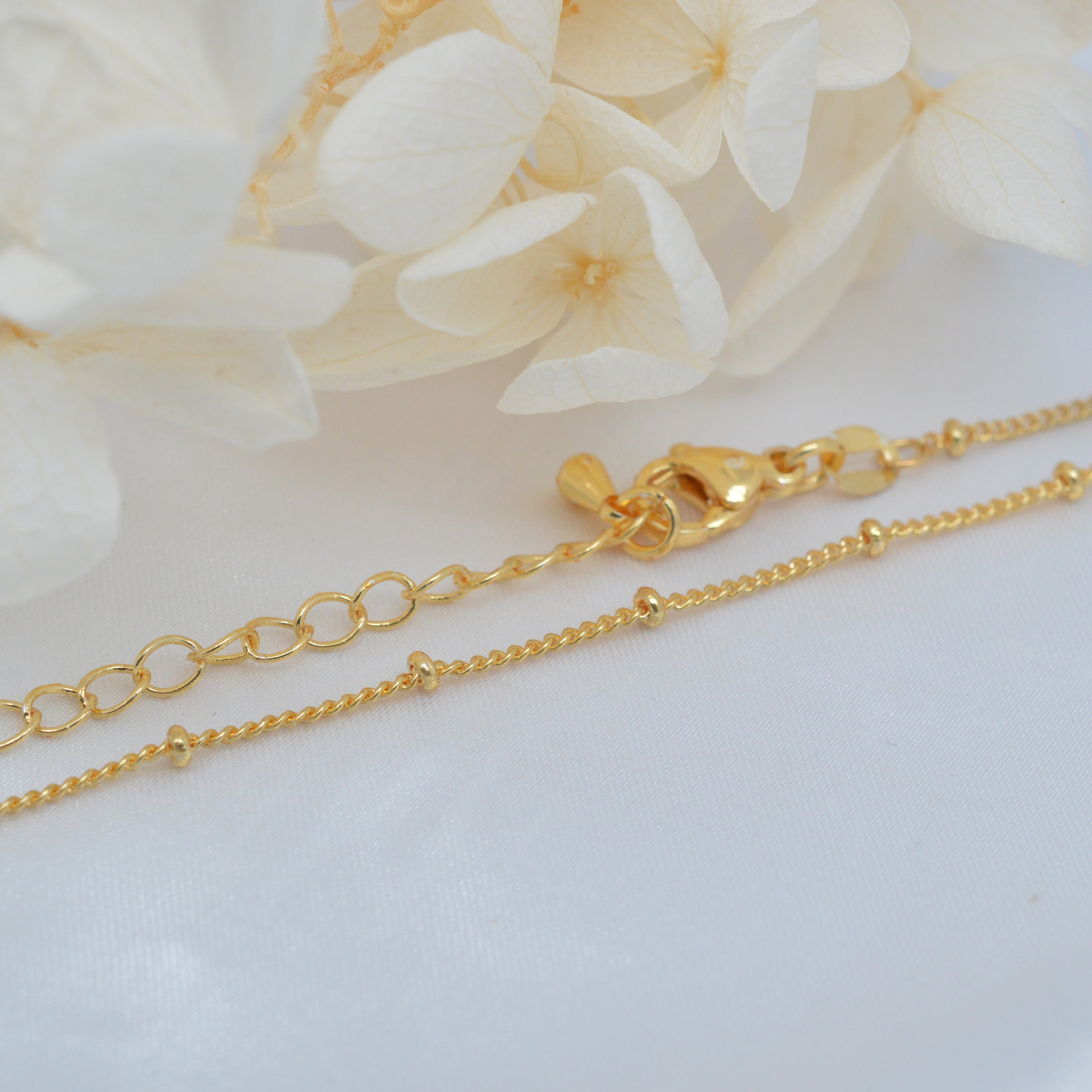 密链夹珠带延长链链条 金色夹珠链 带延长链成品链 毛衣链-阿里巴巴