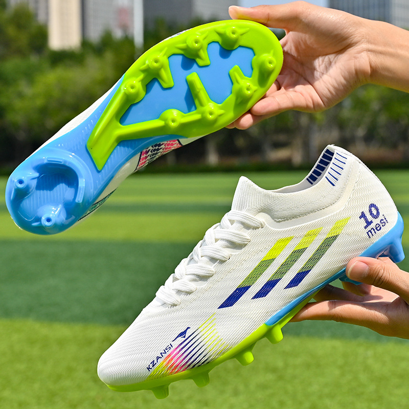新款梅西冠军金靴莆田工艺长钉碎钉足球鞋跨境低帮足球鞋男款 图片