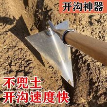 农具工具大全家用种菜三角开沟锄头小尖锄农用翻地松土锰钢三角锄