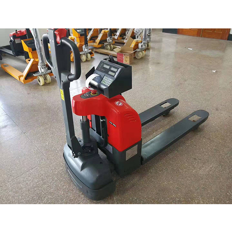 可称重电动叉车带电子秤搬运车叉车称 打印电动称重拖车代称地牛