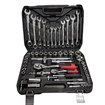 72汽修套管件套通用型61齿多功能棘轮修车套筒套装工具组合套装