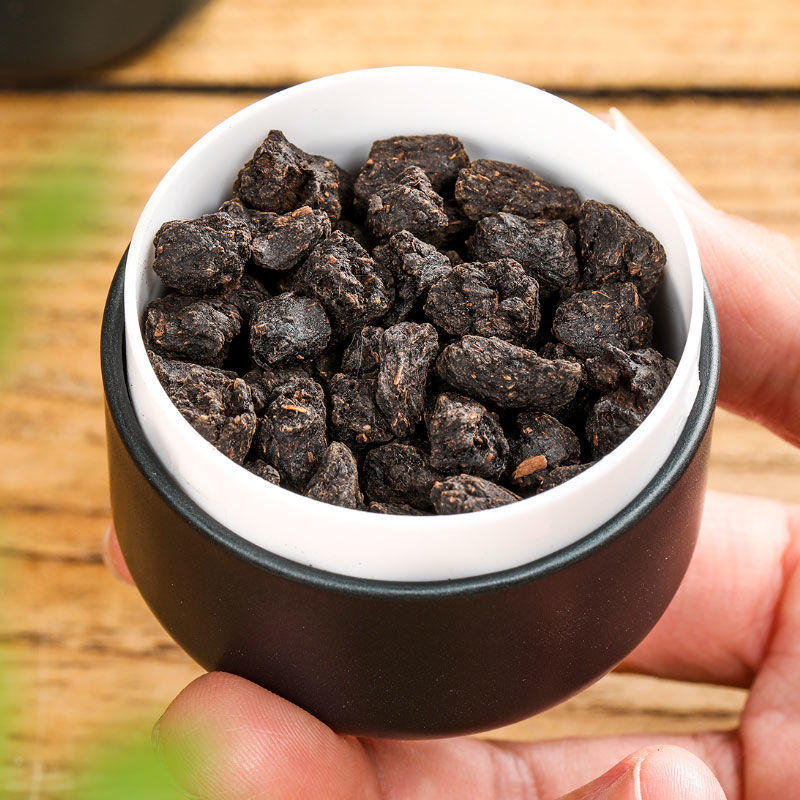 碎银子普洱茶熟茶糯香茶化石茶叶礼盒装糯米香送礼送长辈跨境电商