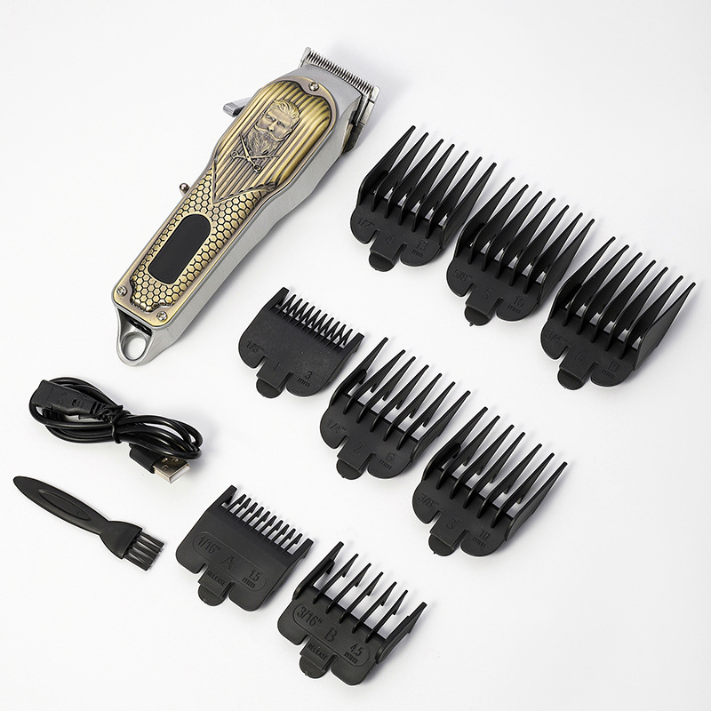 Amazon New Bronze Beard Hair Clipper Electric Clipper Oil Head Electric Hair Clipper Household Hair Clipper in Stock