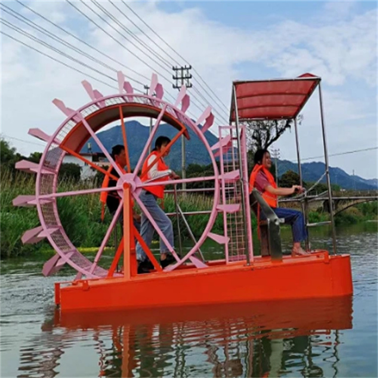 网红脚踏船无动力水轮车网红特战船人力脚踩船公园游乐项目-阿里巴巴
