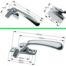 可批发可家用平开窗执手外开窗锁拉手铝合金玻璃窗拉关七字锁扣