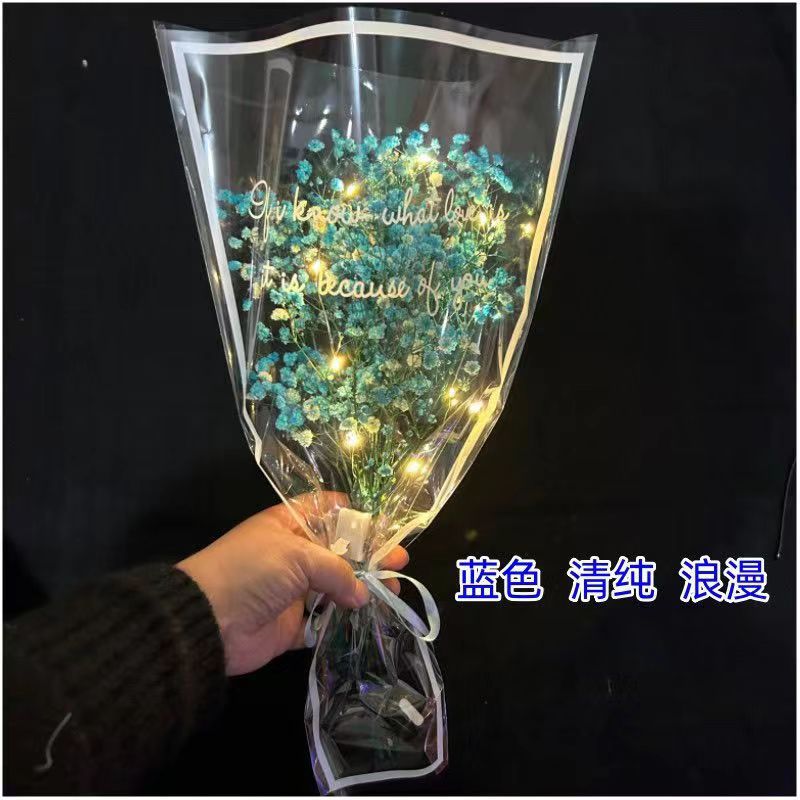 Internet Celebrity Luminous Rose Starry Bouquet with Light Stall Hot Selling Toys Valentine's Day Gift Factory Direct Sales