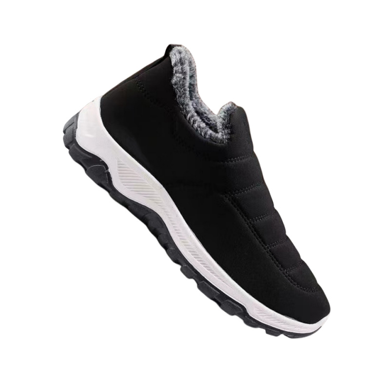 New Winter Men's and Women's Cotton-Padded Shoes with Velvet Comfortable Breathable Soft Bottom Non-Slip Casual Shoes Cotton Shoes Daddy's Shoes for Middle-Aged and Elderly People