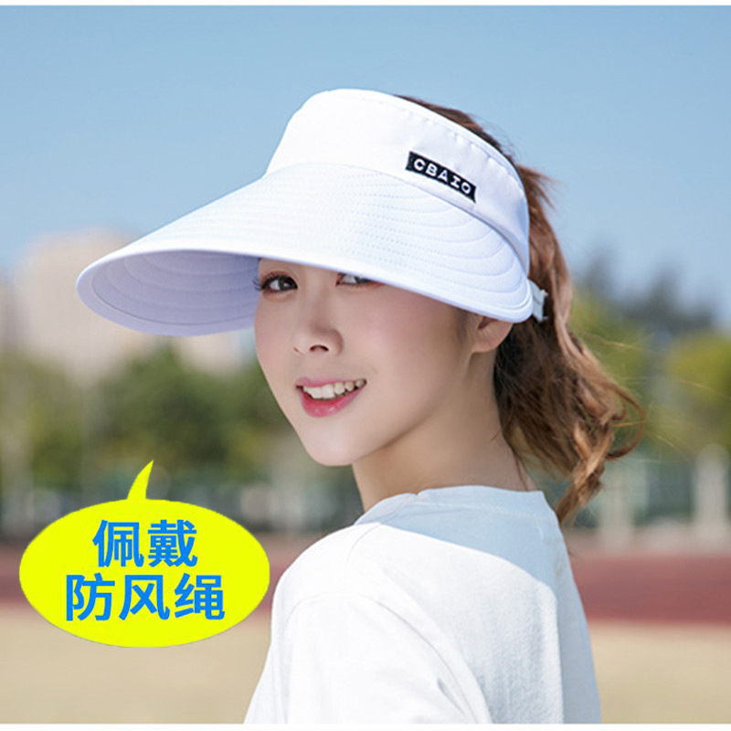 Summer Korean Style Fashionable Topless Hat Women's Foldable Fisherman Beach Hat Outdoor Sun Protection Sunshade Big Brim Sun Hat