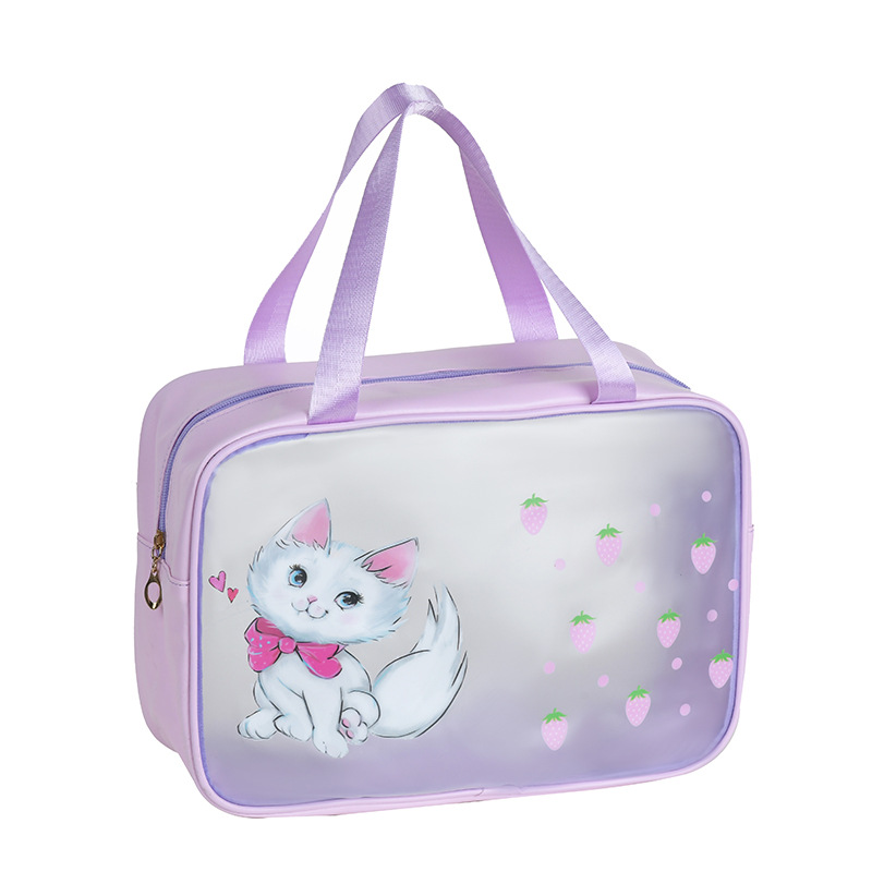 2023 New Cosmetic Bag Wholesale Cute Cartoon Printed Wash Bag Convenient out Cosmetic Finishing Storage Bag