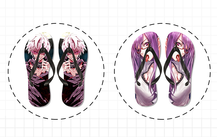 东京食尸鬼喰种动漫周边拖鞋金木研二次元夹脚防滑沙滩人字拖凉鞋