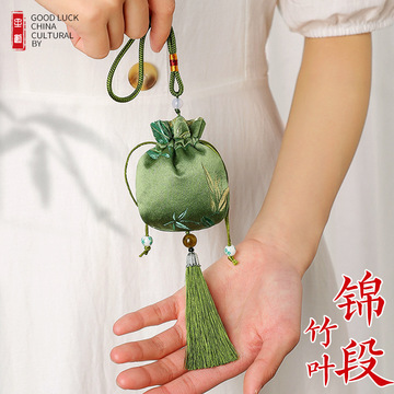 端午节艾草驱蚊香包香囊空袋 随身古风荷包汽车香袋袋子挂件批发