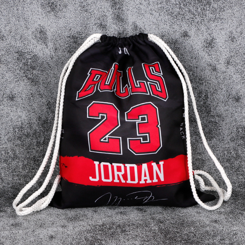 nba篮球背包湖人勇士雄鹿篮网训练包大容量双肩收纳包抽绳束口袋