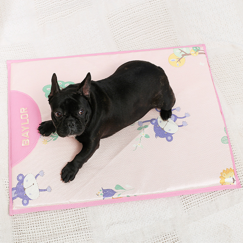 Pet Ice Mat Summer Cooling Cat Mat Teddy/French Bulldog Small Dog Mat Removable and Washable Sleeping Mat