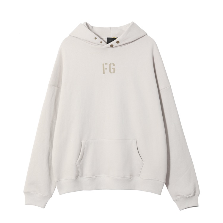 fear of god fog 第七季主线高街fg植绒印花logo情侣款连帽衫卫衣