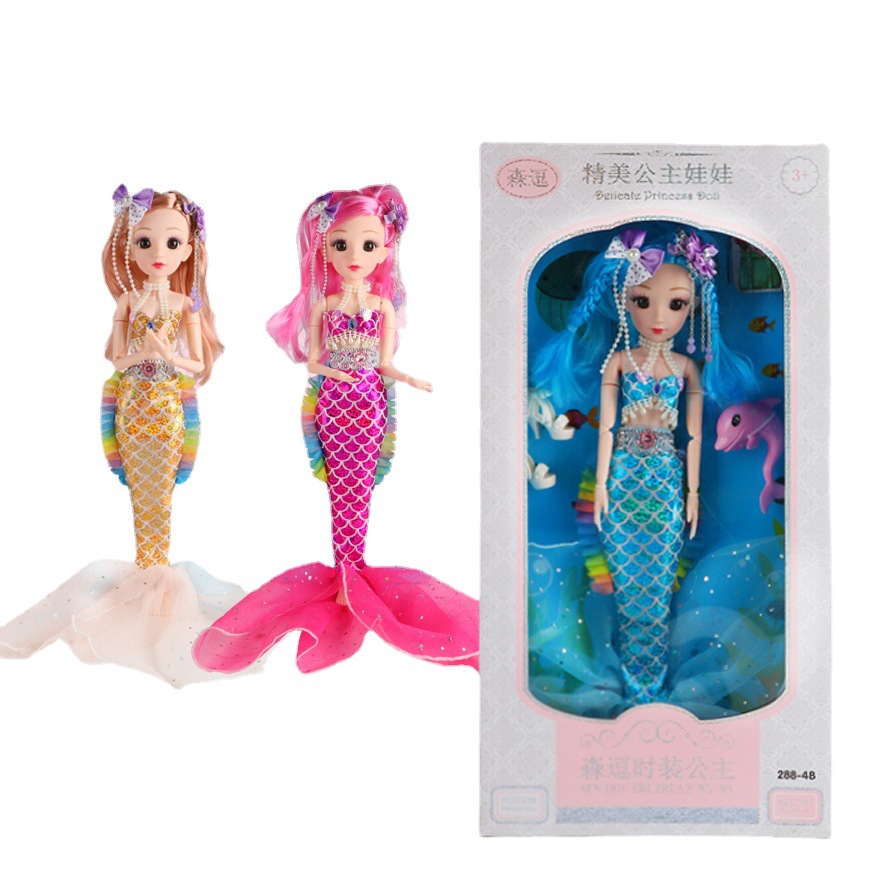 New Children Girl Doll Princess Mermaid Multiple Sizes Gift Set Cosmetic Toys One Piece Dropshipping