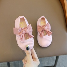0 1 2 3岁蝴蝶结女孩公主鞋宝宝软底软面学步鞋防滑婴幼儿步前鞋
