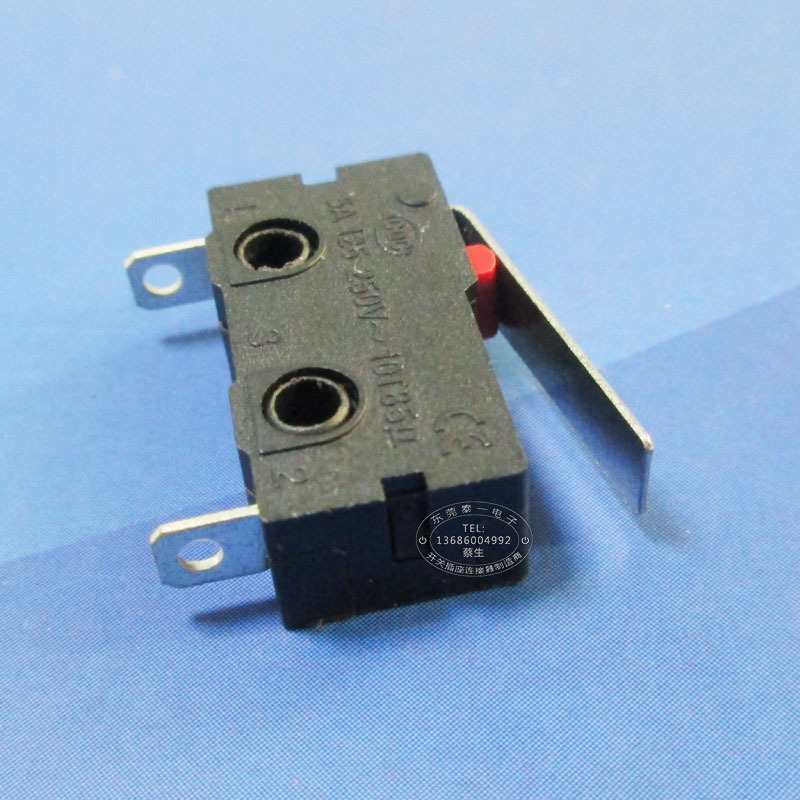 nc-c两脚常闭行程开关 20*10直柄16按下断电小型微动开关kw12-b-2