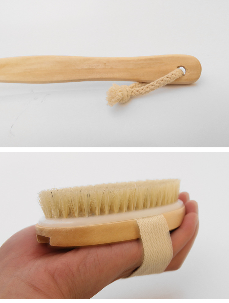 长柄可卸脱猪鬃浴刷 洗浴刷 按摩刷 去角质浴刷 经络刷浴刷批发经