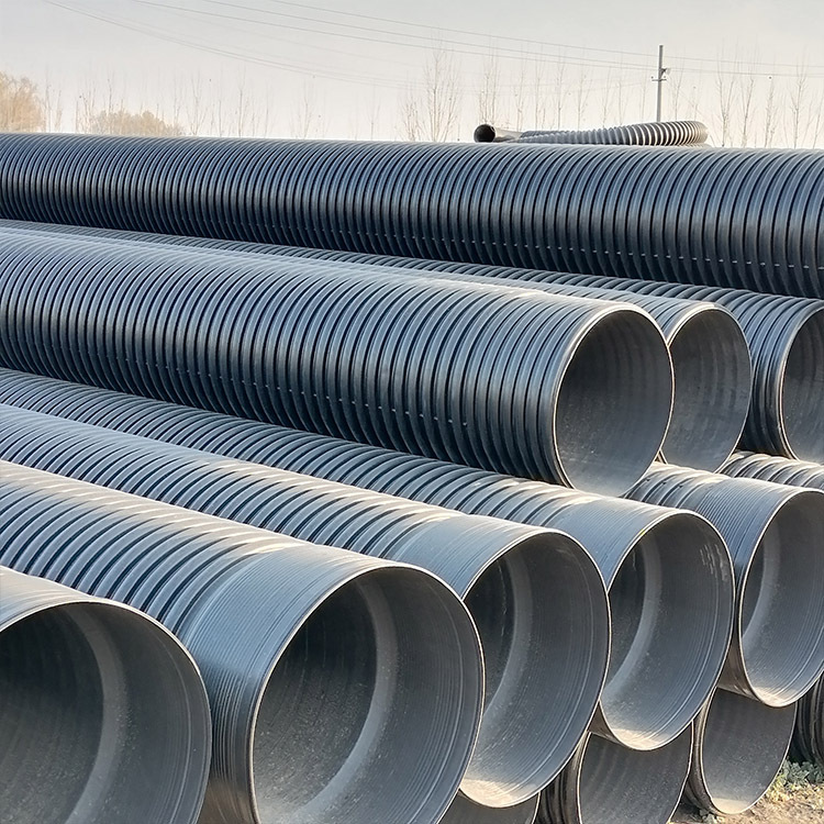 pe双壁波纹管砚明管道波纹管埋地污水排水管hdpe雨水排污下水道管
