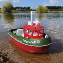 跨境新品遥控船2.4G长续航无线电动遥控拖船模儿童礼物玩具批发