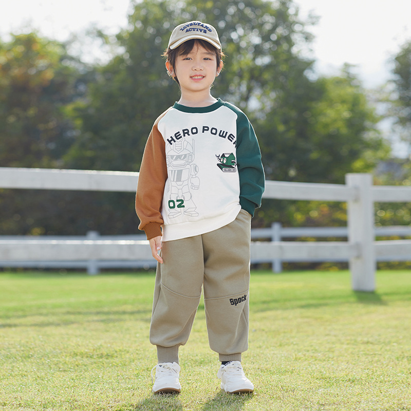 儿童运动服套装男童春秋款2024新款中小童男孩宝宝衣服潮帅气童装