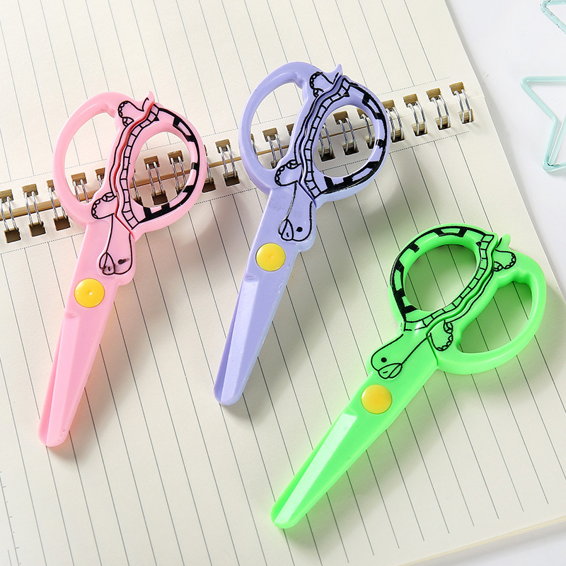 全塑料儿童安全剪刀 幼儿手工圆头剪刀文具批发!-阿里巴巴