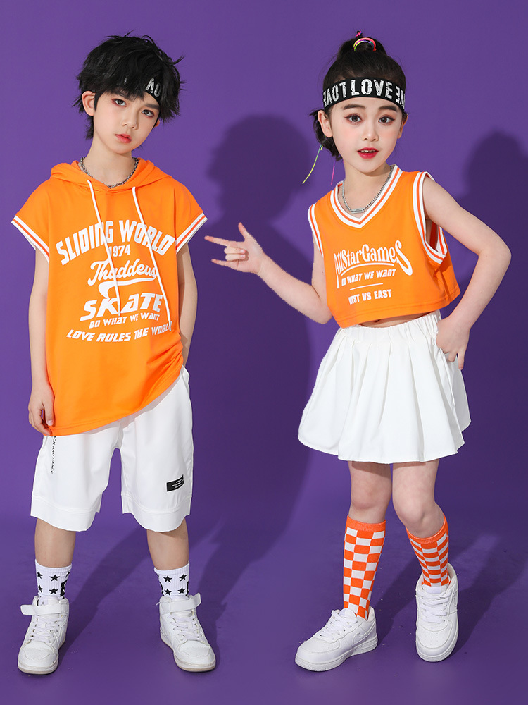 六一儿童节演出服啦啦队男童街舞潮服啦啦操舞蹈服装幼儿园表演服