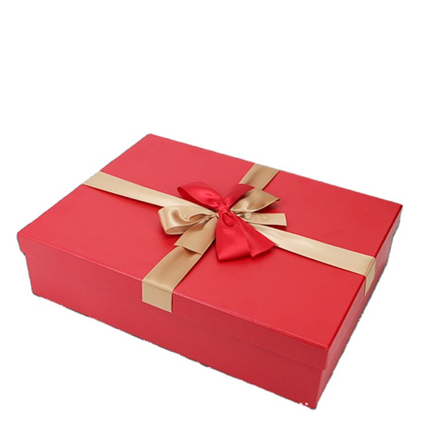 pu可定制蝴蝶结礼品盒首饰礼物盒手提红色纸盒丝带包装盒源头厂家