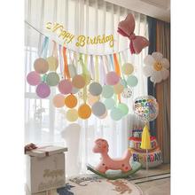 男孩女孩宝宝儿童周岁生日装饰品场景布置气球快乐背景墙派对用萌