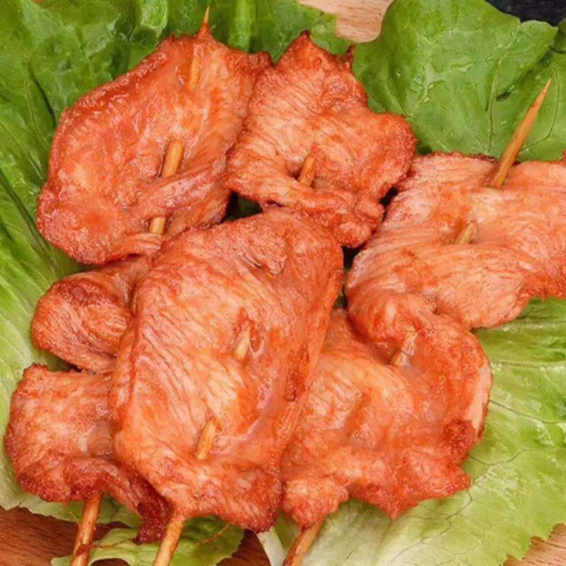 里脊肉片香辣里脊肉烧烤肉串手抓饼串串香鸡胸肉烧烤食材40串1包