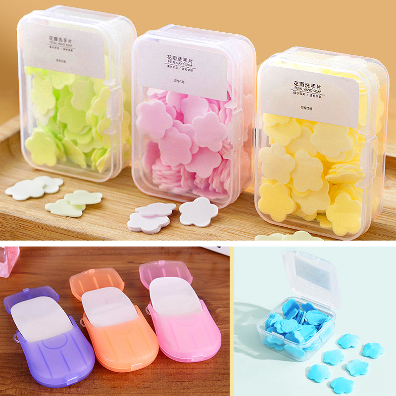 soap slice travel portable disposable hand sanitizer soap flake children‘s hand washing soap sheet carry-on travel standing