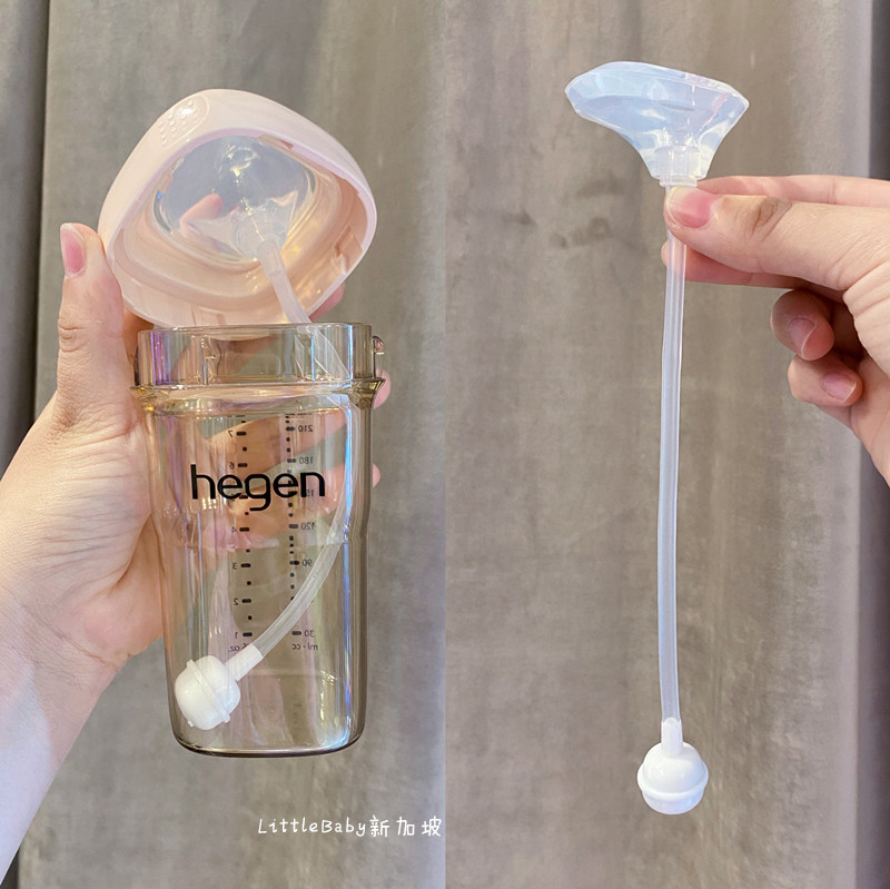 适用hegen奶瓶吸管配件重力球宽口径硅胶pp婴儿奶嘴宝宝非原装