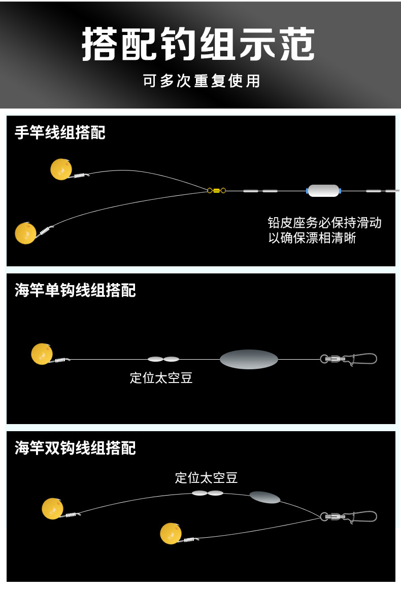 浮水钓鱼珠珠浮球大浮力欧式泡沫野钓鲫鱼鲤鱼草鱼黑坑竞技饵料