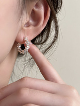 不规则C型耳环ins素圈耳钉银针耳环小众设计感高级冷性风2023新款