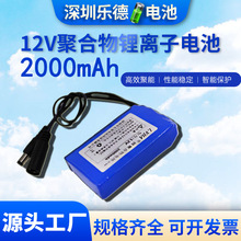12V聚合物锂电池组2000mAh内置可充电11.1V聚合物报警器金属探测