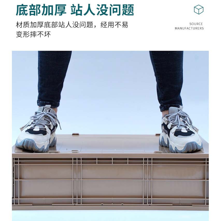 Customized More than Logistics Box Specifications with Lid Plastic Shipping Crate Foldable Storage Box Supermarket Warehouse Storage Box Vegetable Basket