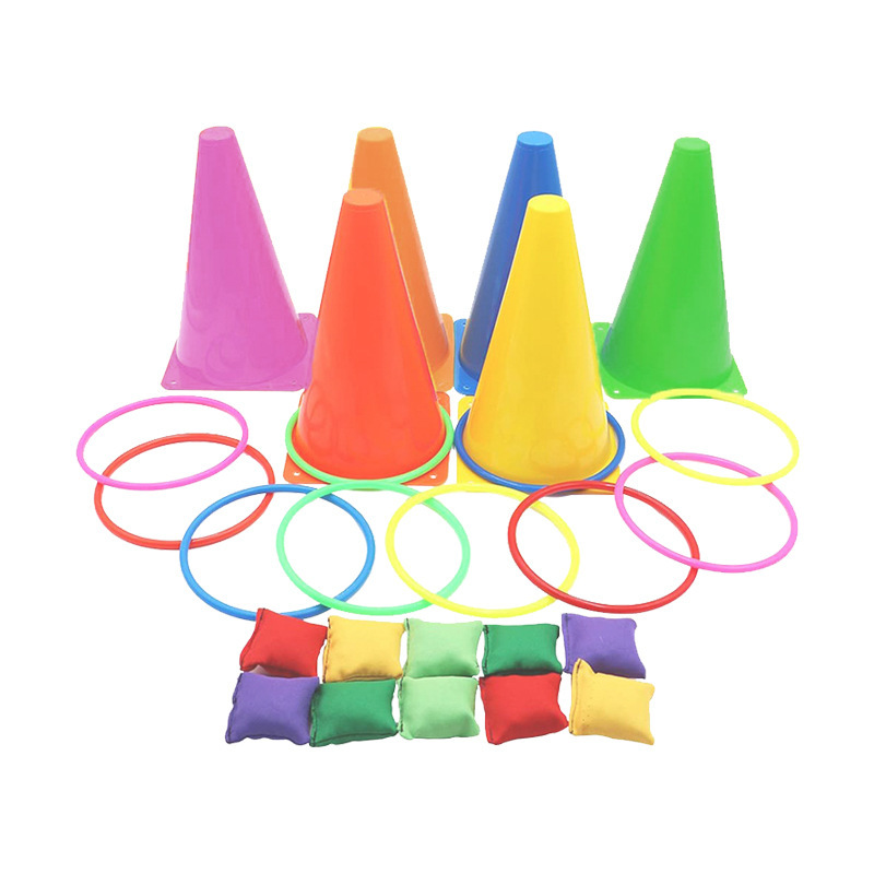 throwing ferrule logo barrel sensory training plastic ferrule obstacle barrel ring outdoor sports toy ice cream props