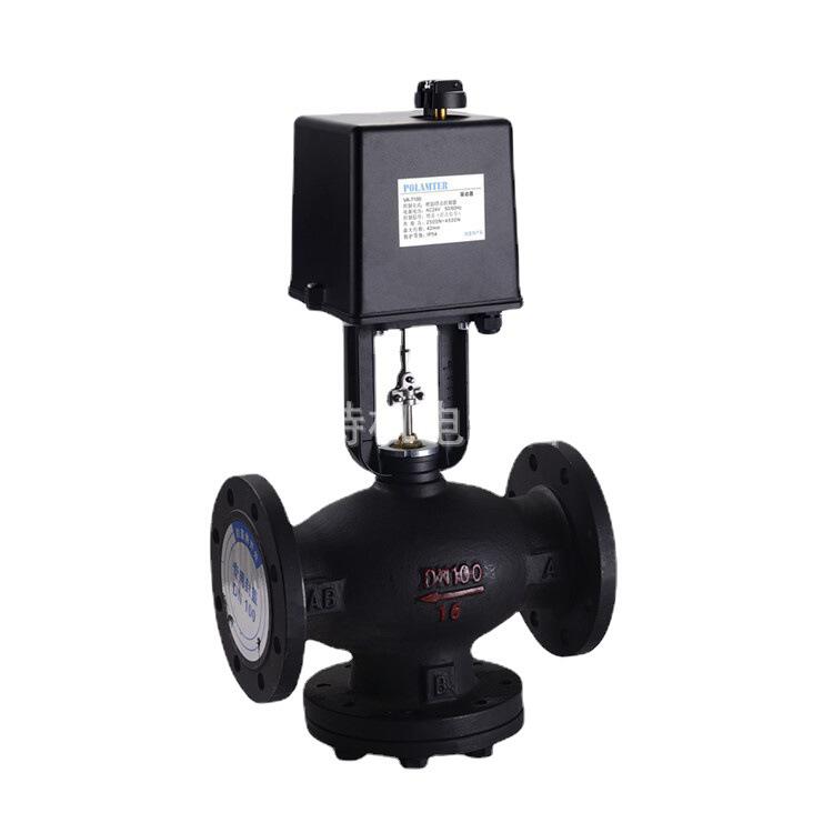 比例式电动三通调节阀 三通比例积分调节阀 调节比例电动三通阀