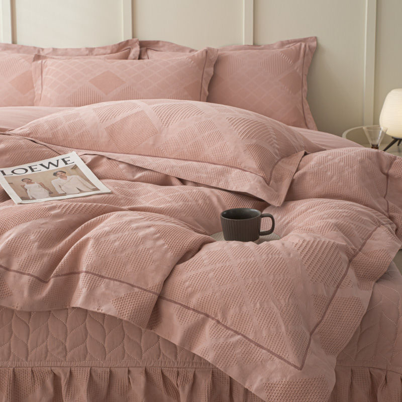 类新品夹棉床盖款四件套轻奢风新品被套床盖榻榻米床上用品四季