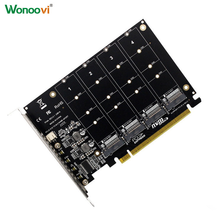 2nvme ssd转pciex1转接扩展卡扩容支持pcie4.0 全高半高-阿里巴巴