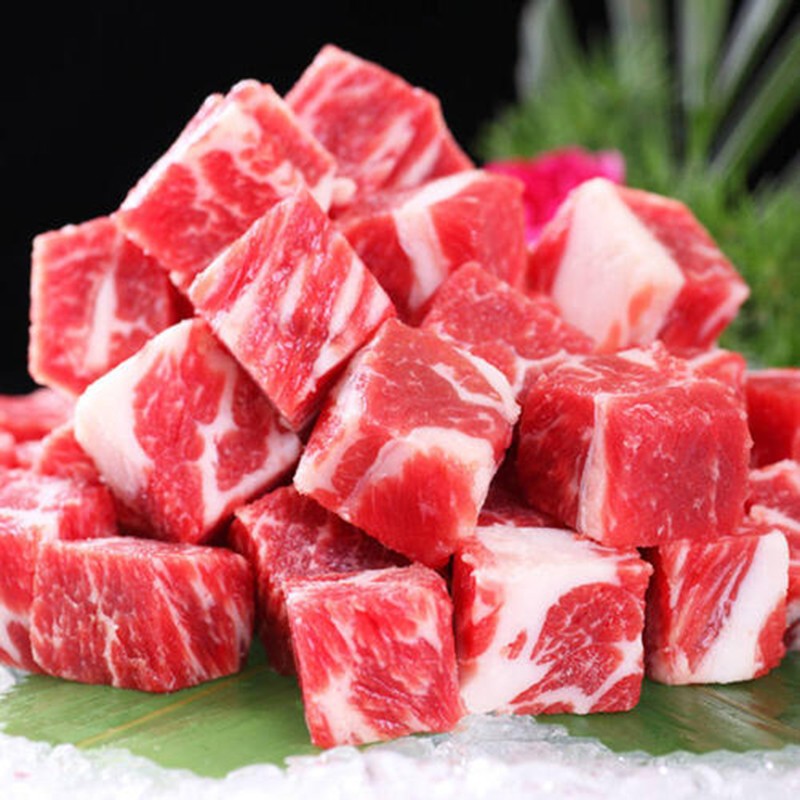 澳迈诗雪花牛肉粒500g*30包澳洲和牛原切牛肉粒煎炒火锅烧烤商用