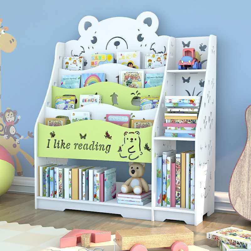 Picture Book Rack Children's Bookcase Storage Rack Kindergarten Elementary School Baby Bookcase Cartoon Simple Bookshelf Children Bookshelf