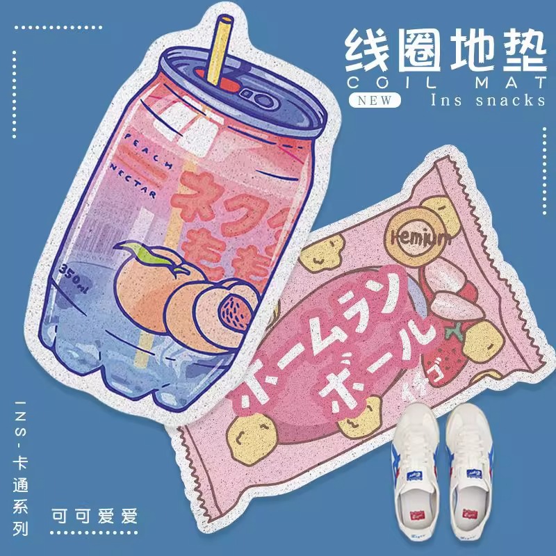 网红创意卡通地垫进门丝圈脚垫易打理家用卧室厨房浴室门口防滑垫