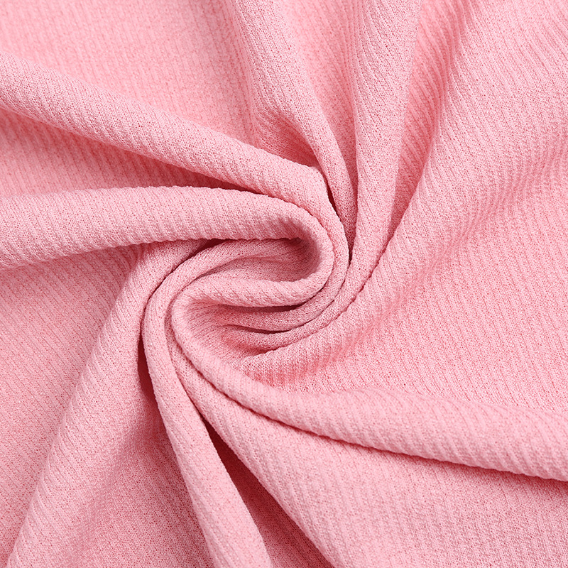 厂家多丽丝乱麻条230g弹力涤纶针织面料 春夏t恤休闲服阔腿裤面料